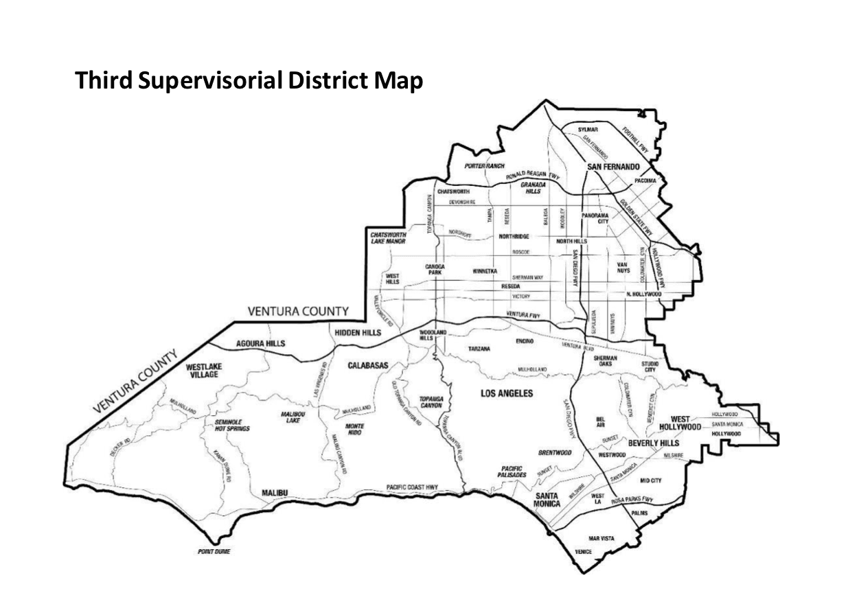 LA County Third Supervisorial District Map